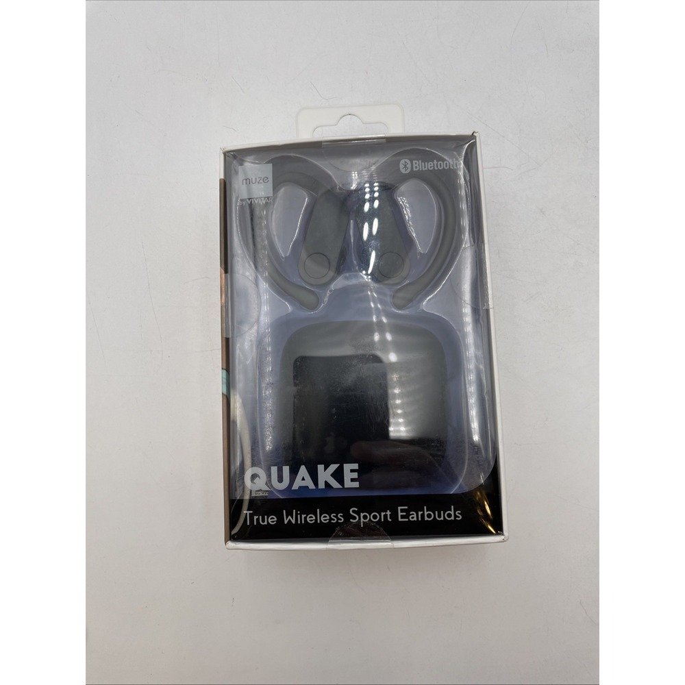 Quake Vivitar Muze BLUETOOTH True Wireless Sport Earbuds With Charging‎ Case NEW